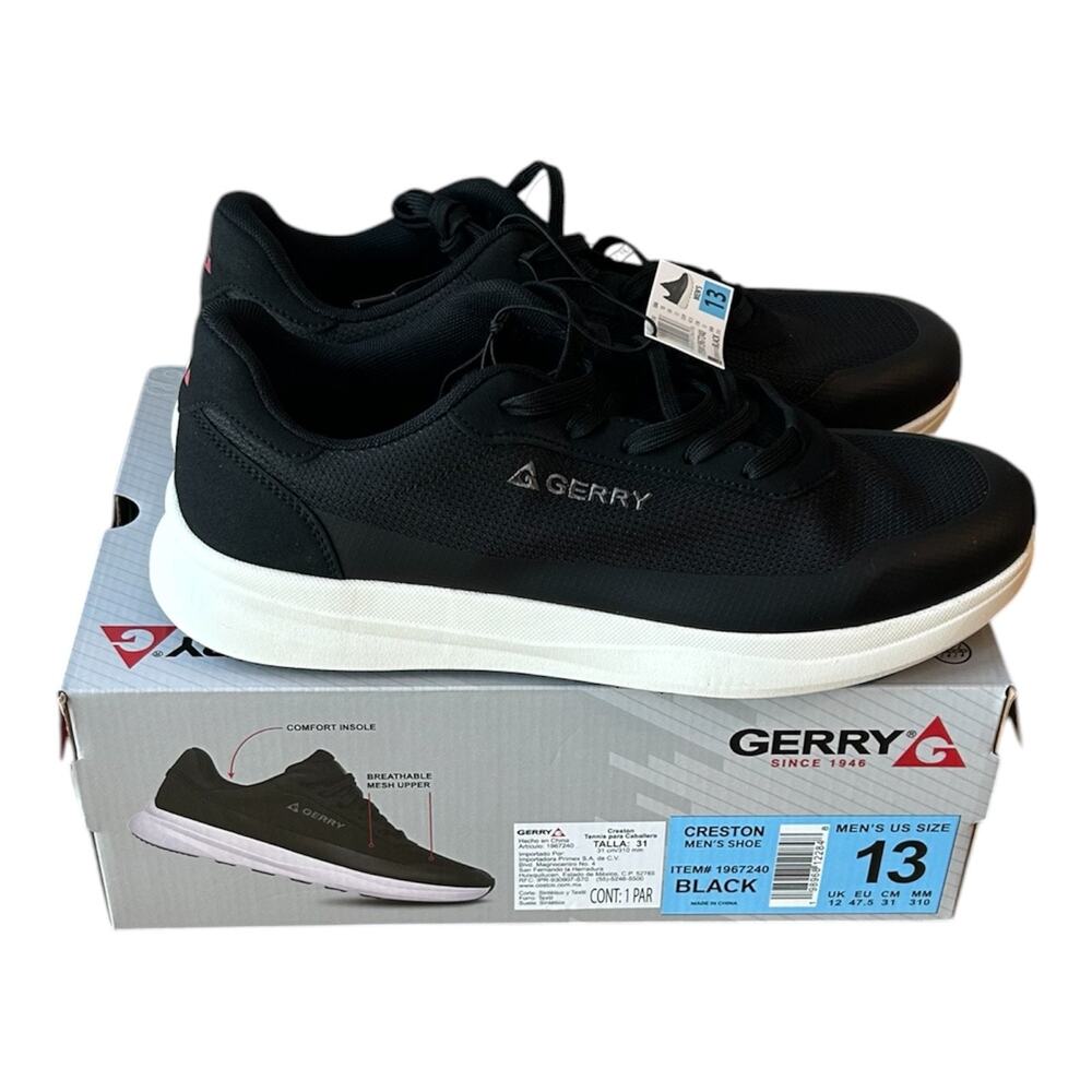 Gerry Men's Creston Shoe, Lightweight, Lace Up, Black, Size 13